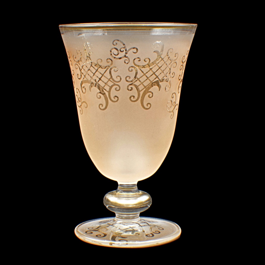 اكواب زجاج - Footed Glass 232 Dona Pnt Ylow 6mm (6 Pieces)