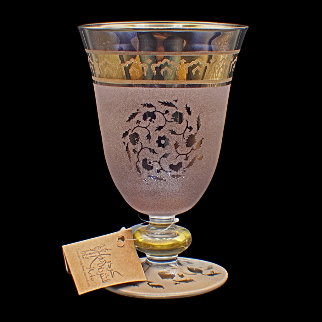 اكواب زجاج - Footed Glass 232 Jmal Pnt Brnz Gold 6mm (6 Pieces)