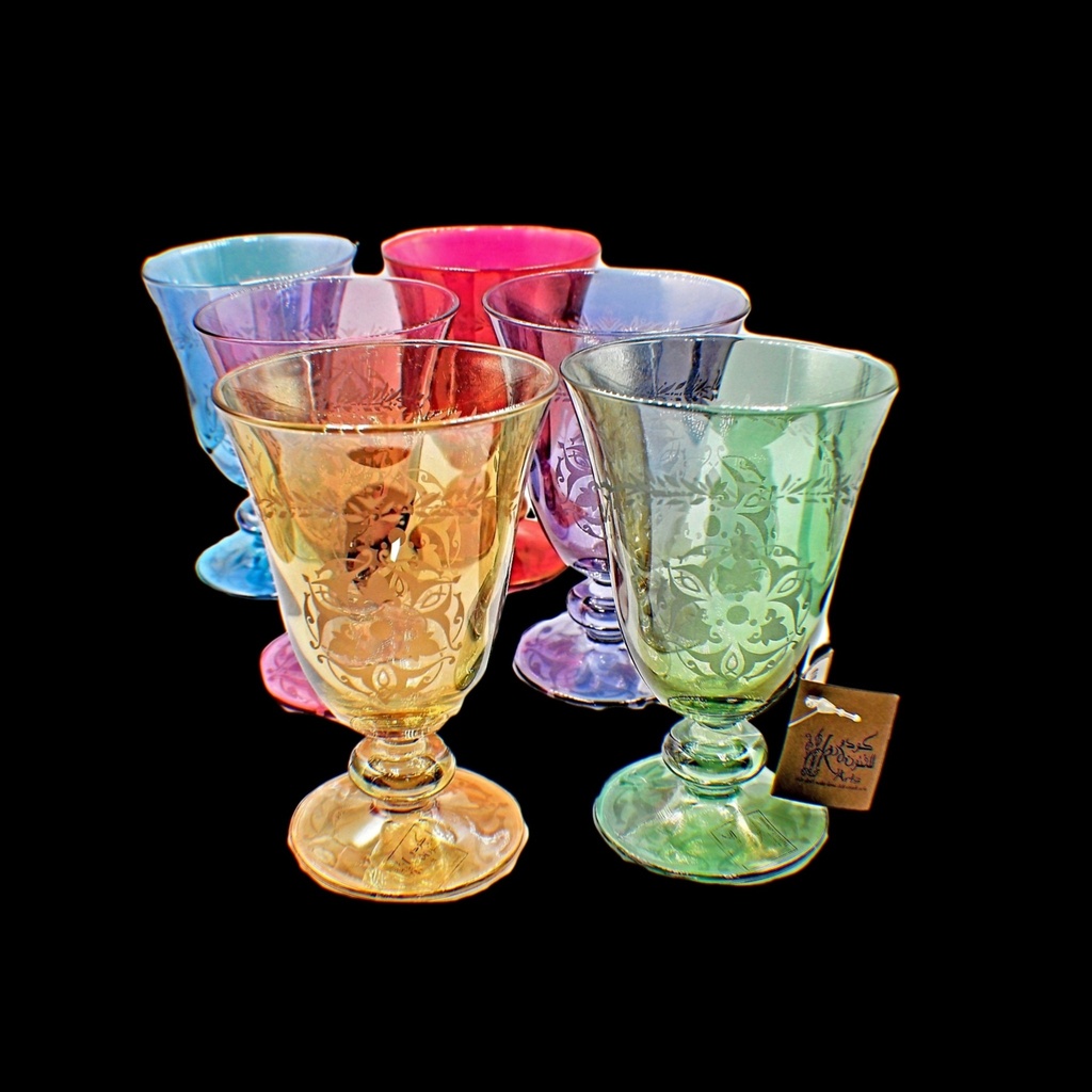 اكواب زجاج - Footed Glass 232 Sbh Trcl Mix (6 Pieces)