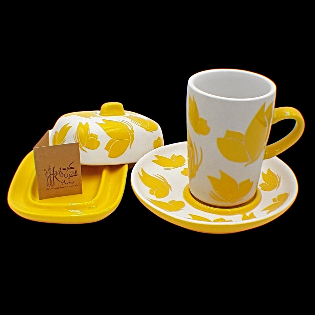 فنجان اسبرسو - Espresso/dish Btrfly Ylow Sandb (1 Set)