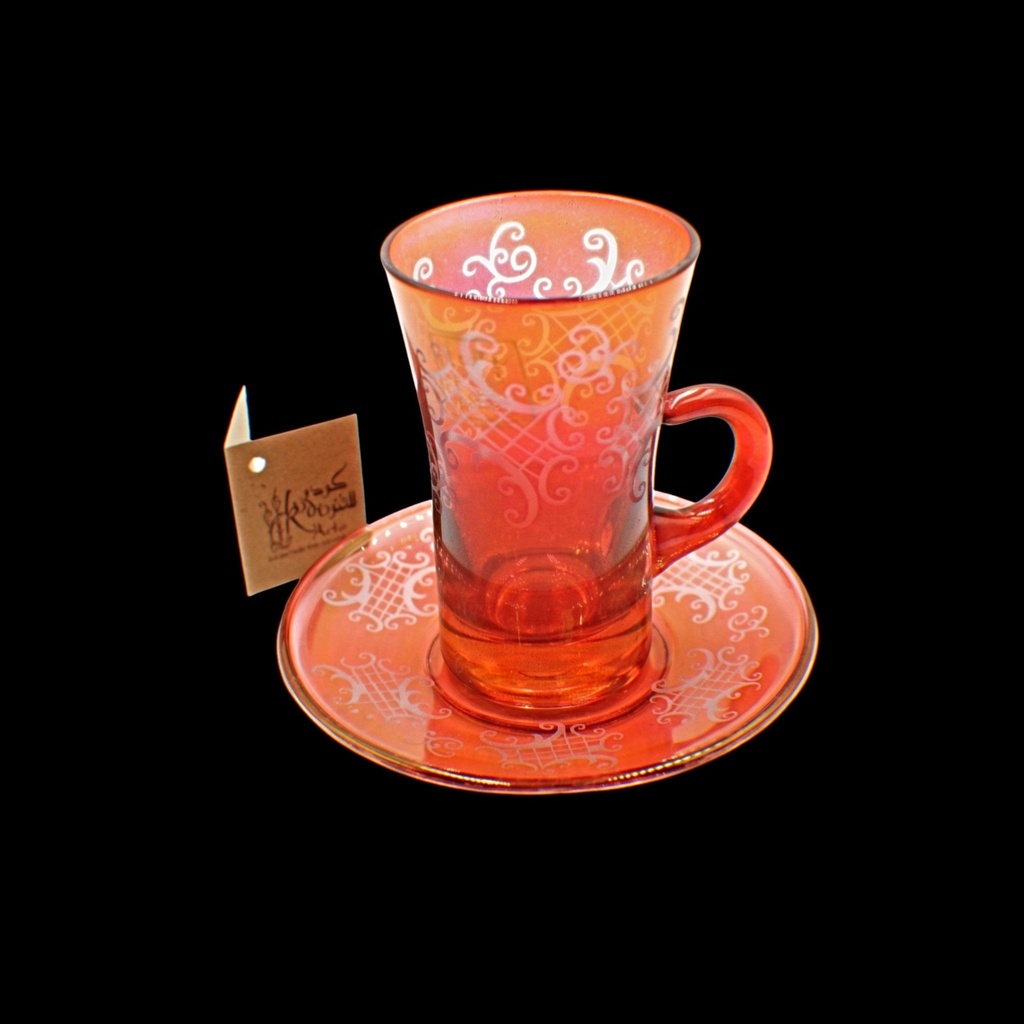اكواب شاي - Tea Cup 109 Dona Clrl Red Trns (6 Pieces)