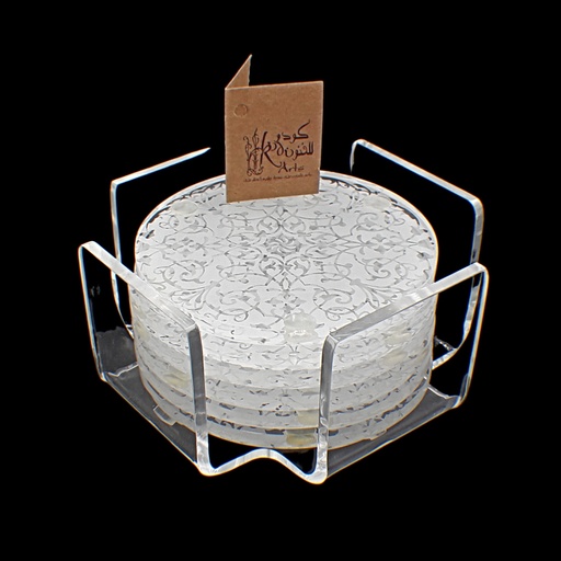 [7723689] منفضه - Coaster Rnd Huda Sandb (6 Pieces)