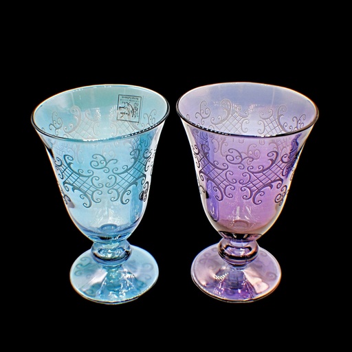 [15950739] اكواب زجاج - Footed Glass 232 Dona Trcl Mix (6 Pieces)