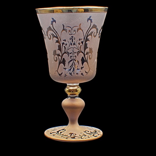 [1714055] اكواب زجاج - Footed Glass 234 Bbt Pnt Brnz Gold 6mm (6 Pieces)