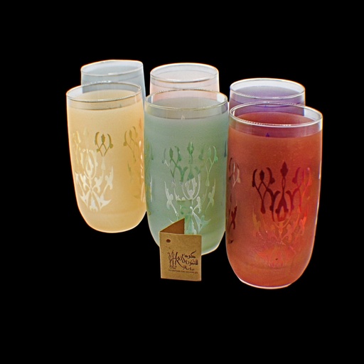 [1039705]  Highball Glass 151 Kng Pnt Mix 6mm - اكواب زجاج (6 Pieces)