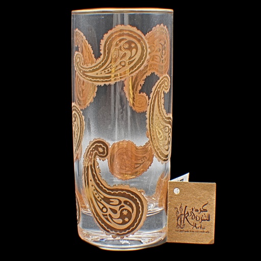 [3894503] اكواب زجاج - Highball Glass 155 Kash Gold Trns (6 Pieces)