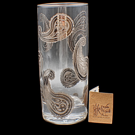 [9793363] اكواب زجاج - Highball Glass 155 Kash Slvr Trns (6 Pieces)