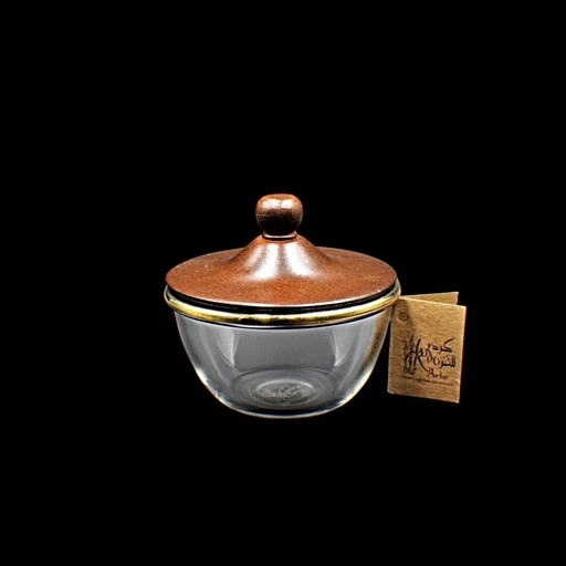 [9558072] سكرية - Sugar Bowl 182 Plain Trns Gold 6mm (1 Piece)